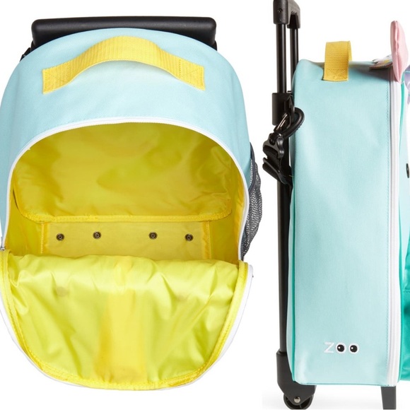 NEW, Skip Hop Kids Luggage with Wheels, Zoo, Unicorn Suitcase Yellow - Picture 6 of 6